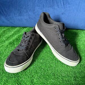 No Boundaries Canvas Skate 2.0 Low Top Laced Black Sneakers Shoes Size 10.5